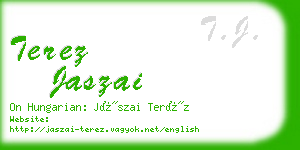 terez jaszai business card